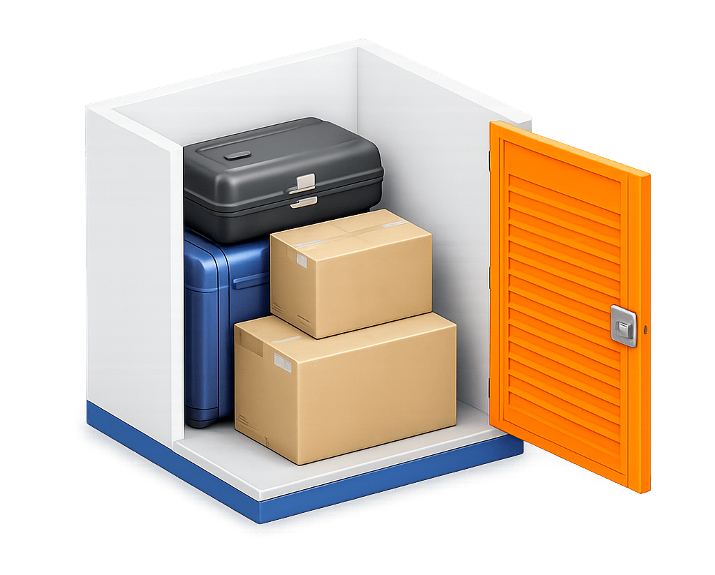 Storage unit size casier